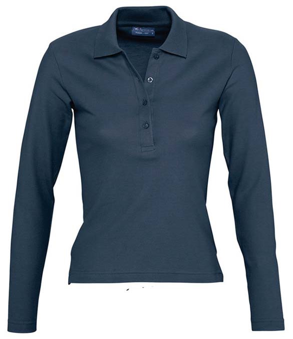 SOL&#39;S Ladies Podium Long Sleeve Cotton Piqu&#233; Polo Shirt